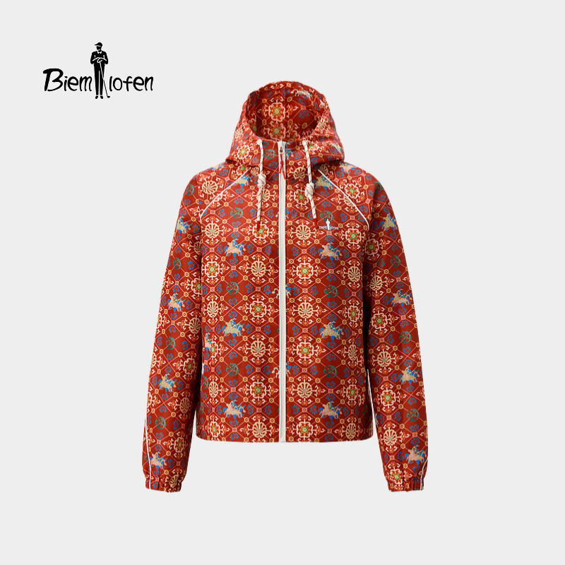 【故宫宫廷文化联名】比音勒芬2026春季新款女士连帽夹克外套