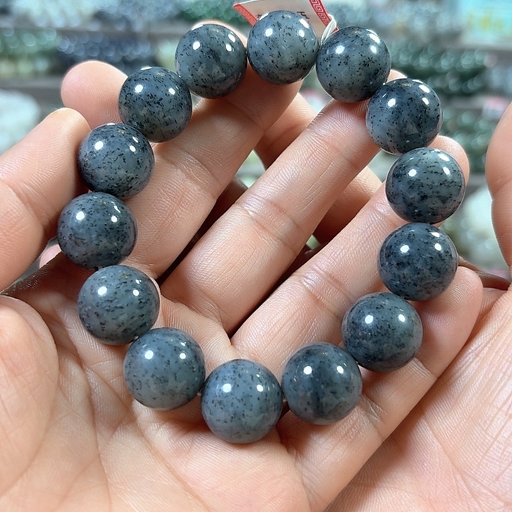 和田玉手链未镶嵌新疆青花卡16