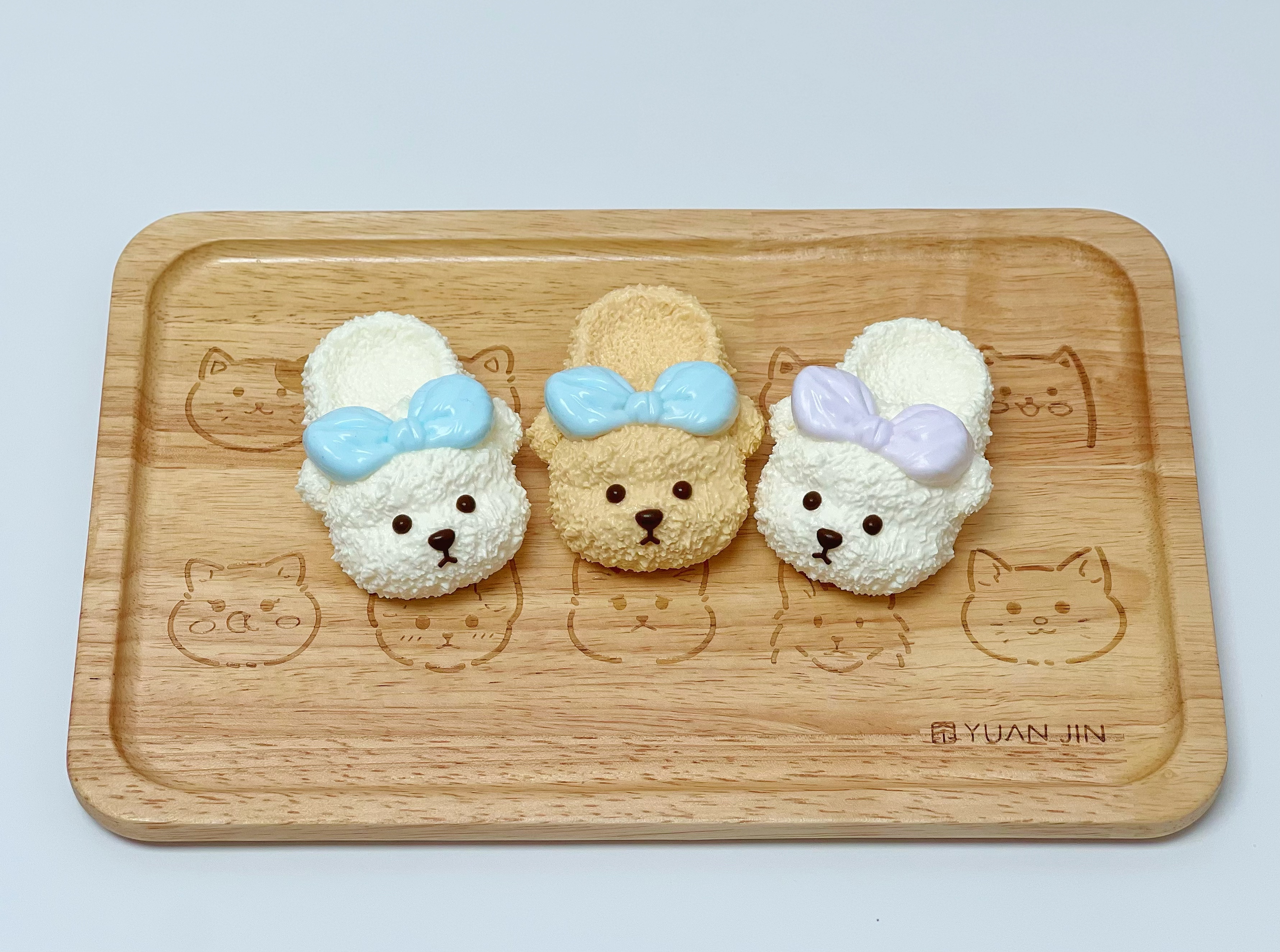 利娜熊拖鞋食品硅胶捏捏乐