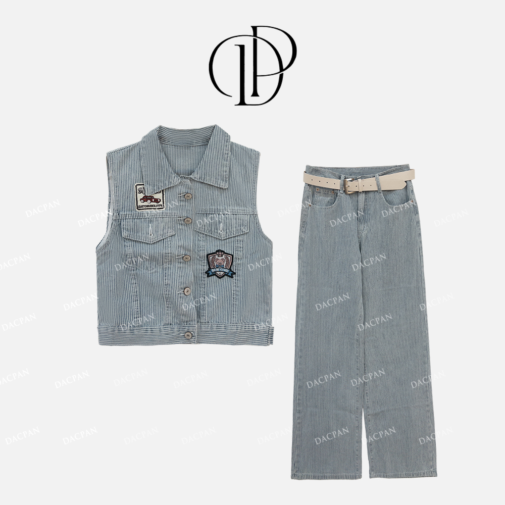 DACPAN-“奶油蛋糕”条纹套装 上衣+长裤 2025/盼·PP 6150