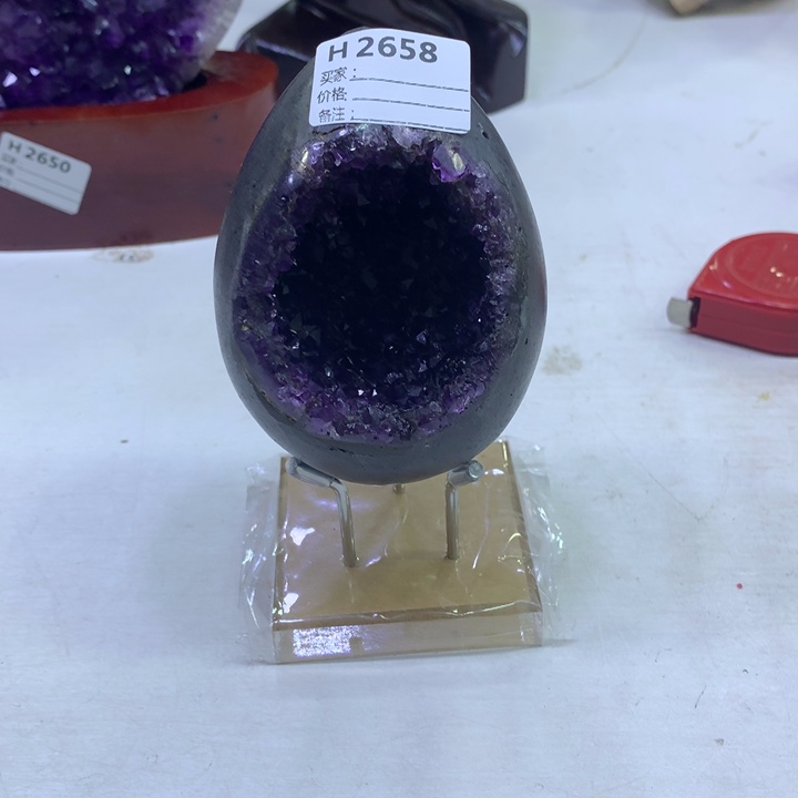 水晶紫水晶恐龙蛋未镶嵌大****52658