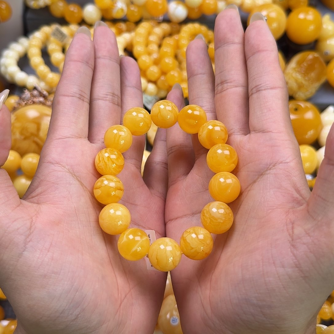 未镶嵌琥珀珠宝奇石15mm