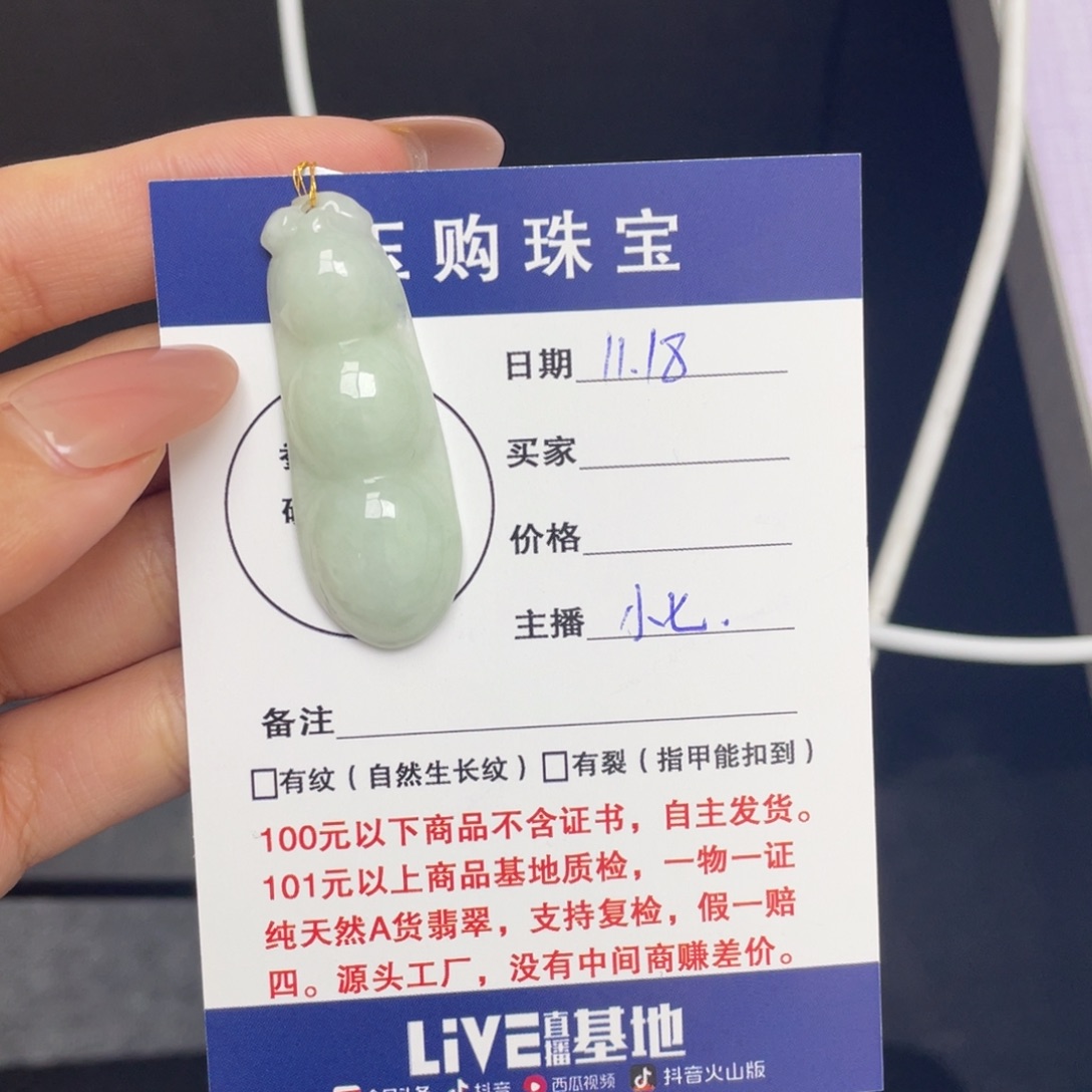 颈饰未镶嵌翡翠豆子