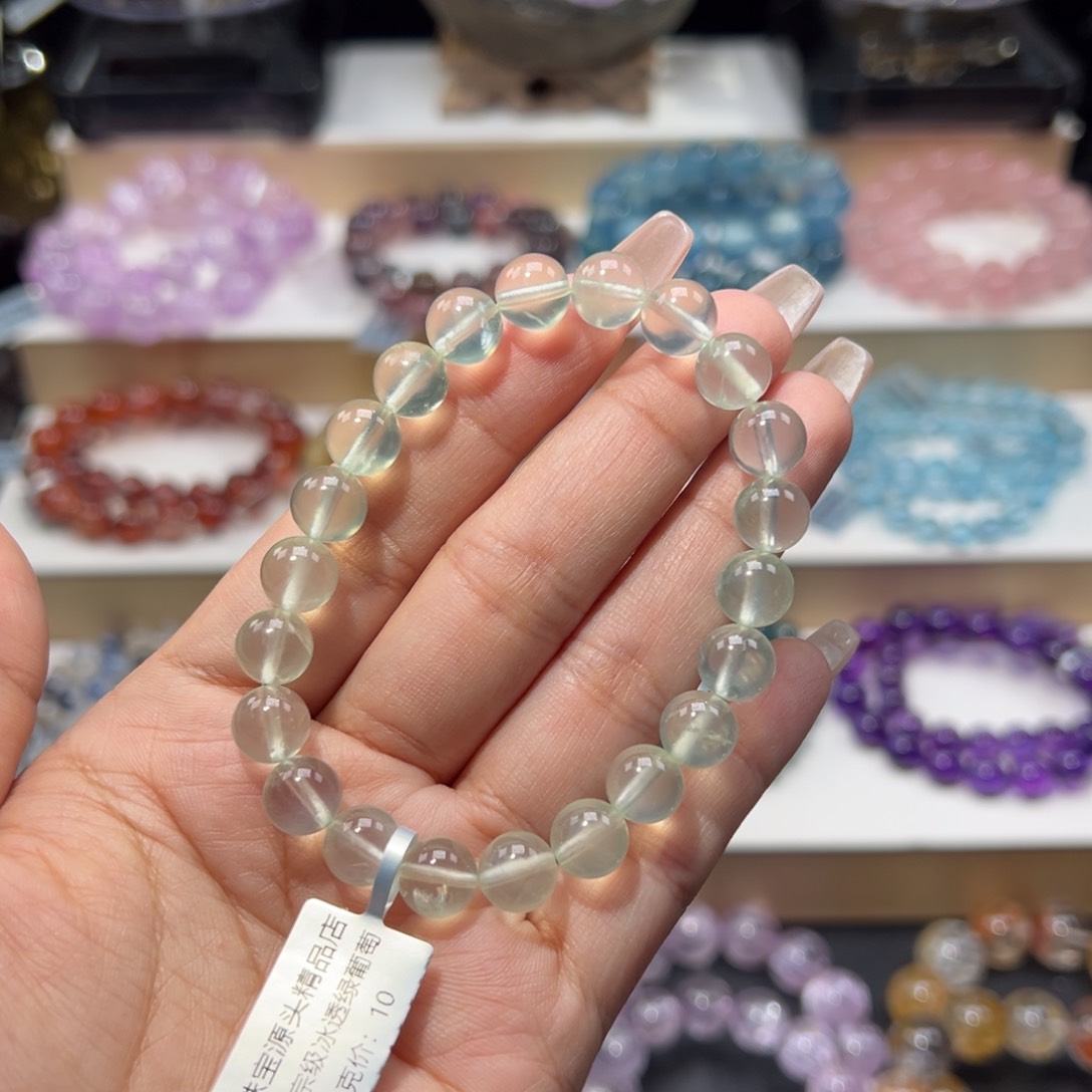 葡萄石未镶嵌手串葡萄石8.6m m