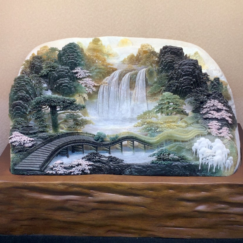 【闪购商品】未镶嵌蛇纹石玉摆件覆膜