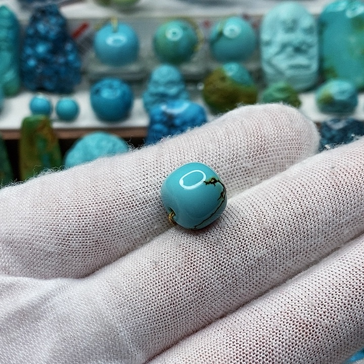 绿松石未镶嵌天然原矿 地大质检