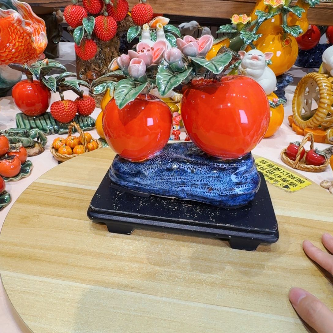 陶瓷双苹果带底座