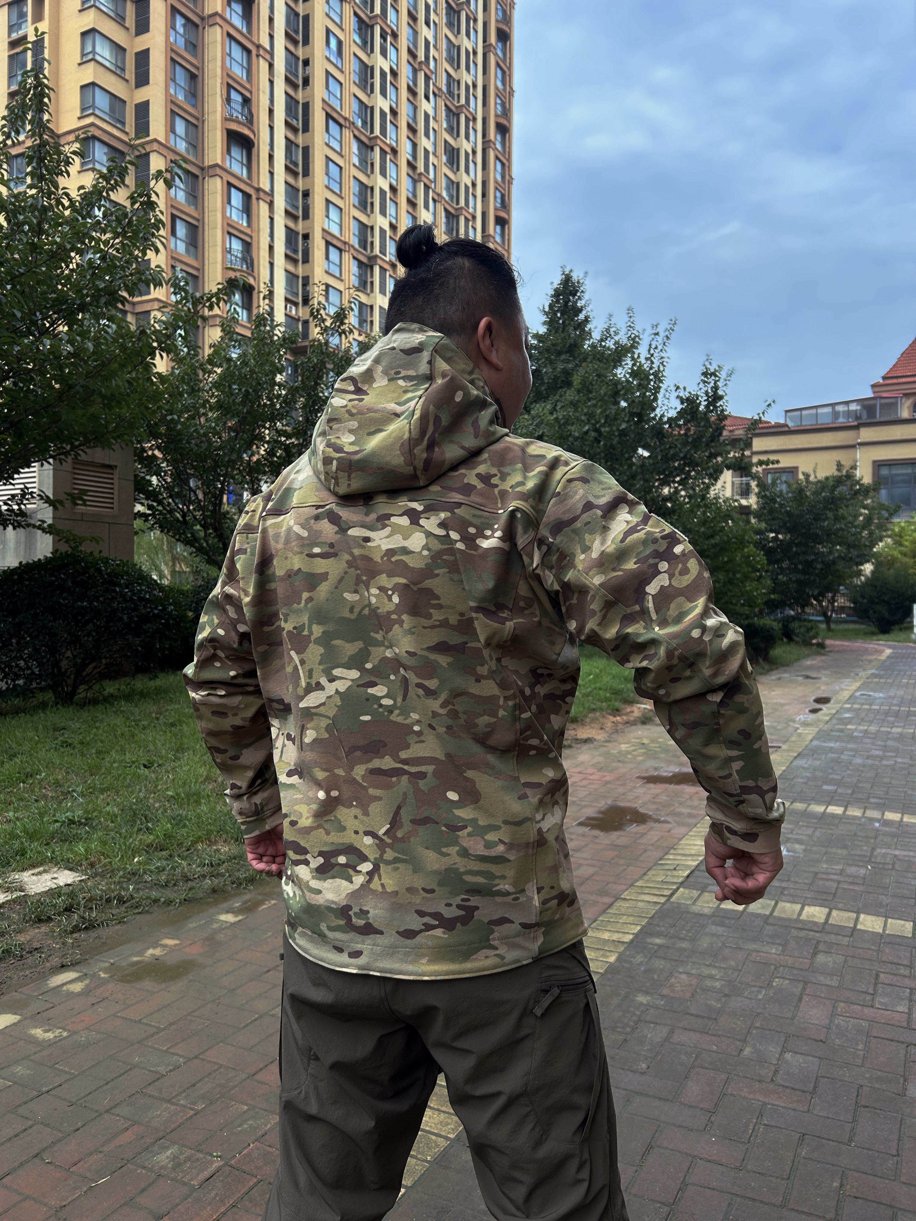 战术软壳衣橘皮200D尼龙