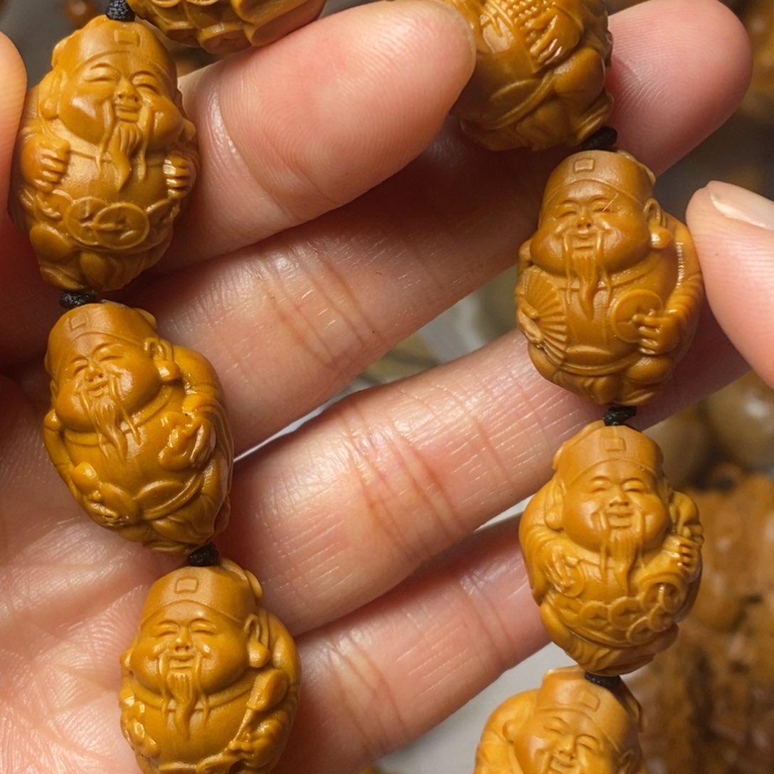橄榄核手串/手链小官帽财神