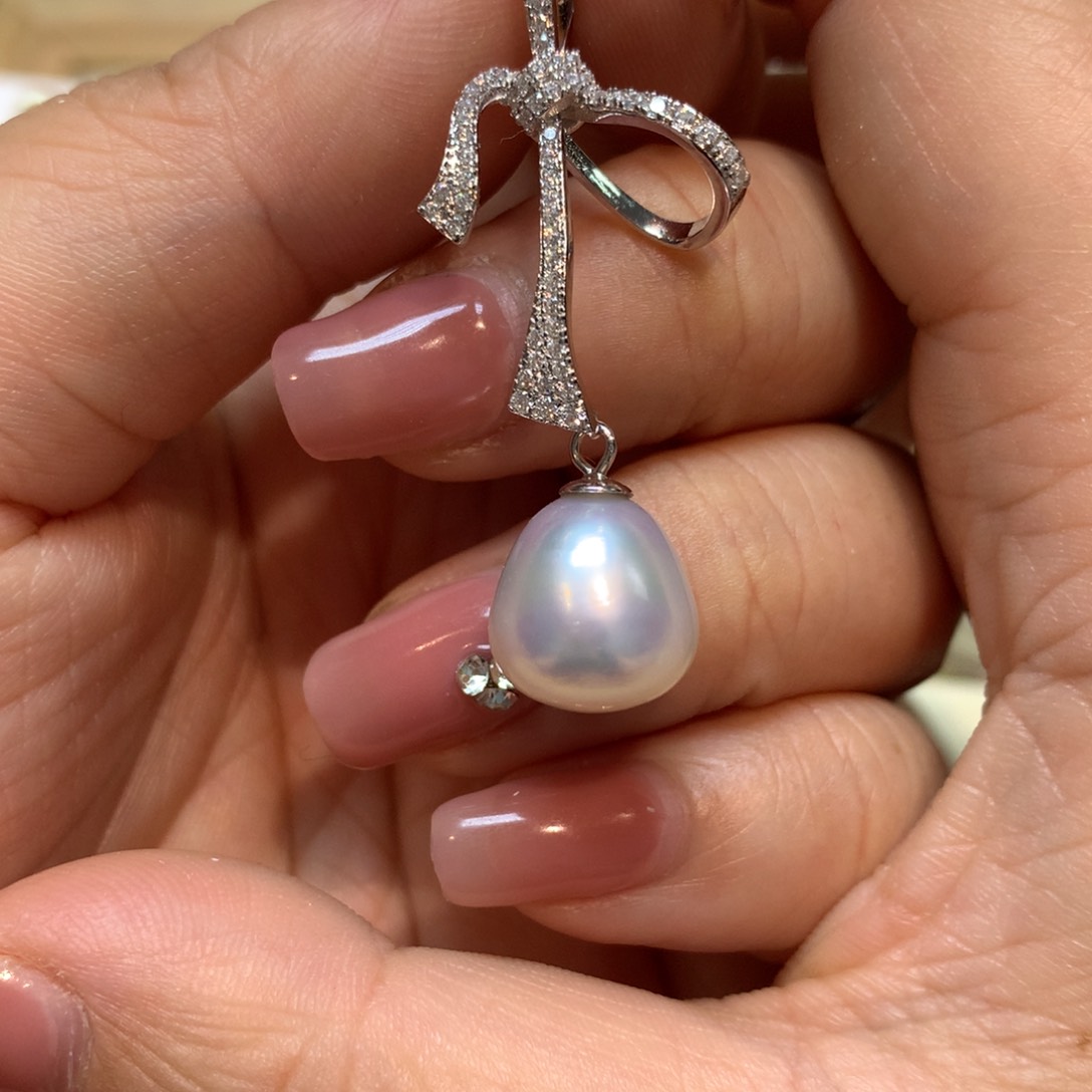 海水珍珠颈饰银S925镶嵌