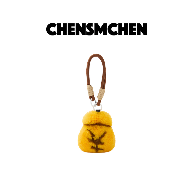 【CHENSMCHEN×JCSO】招财进宝金钱袋造型兔毛挂饰Cdss11905WY