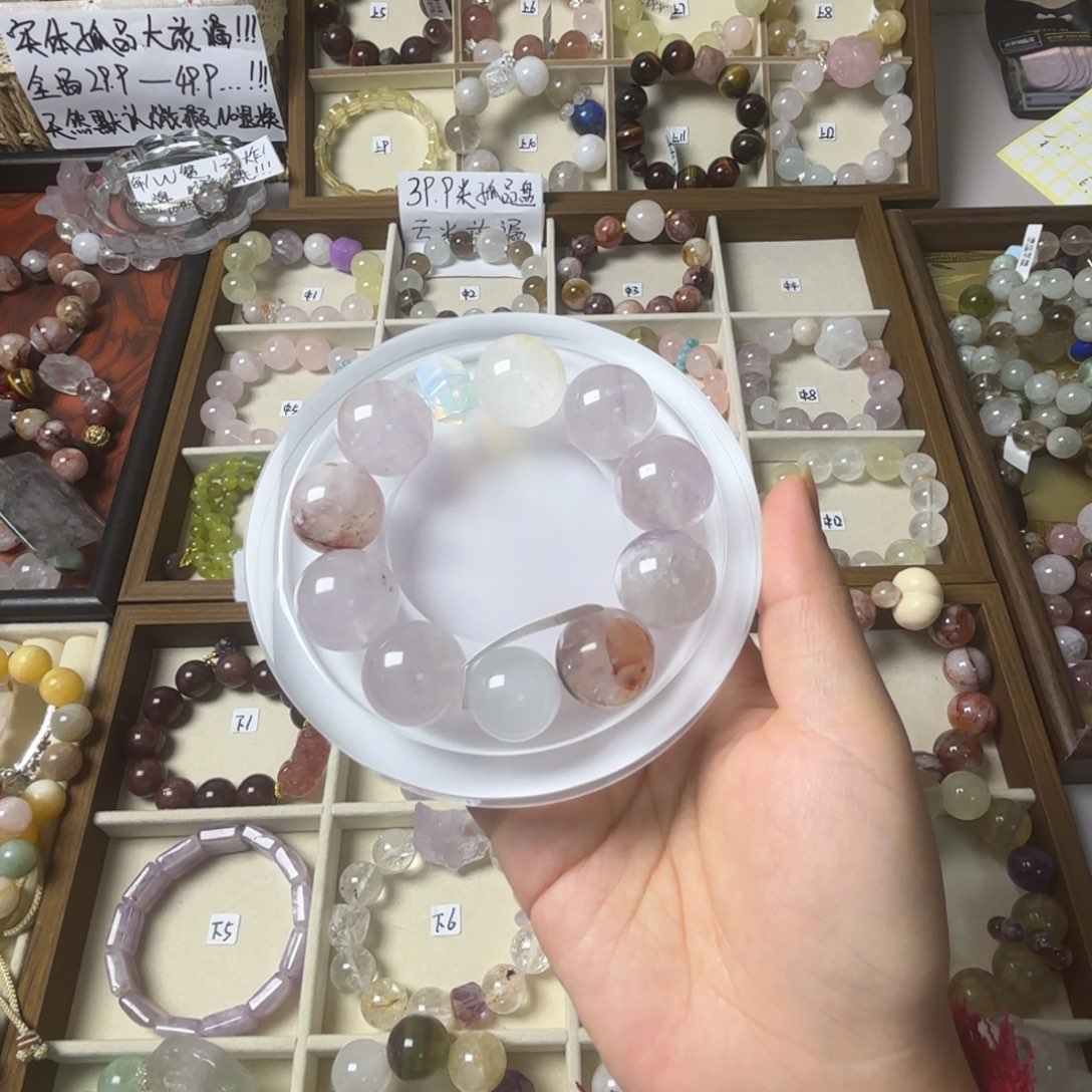 是***悦水晶未镶嵌手链908号紫兔毛