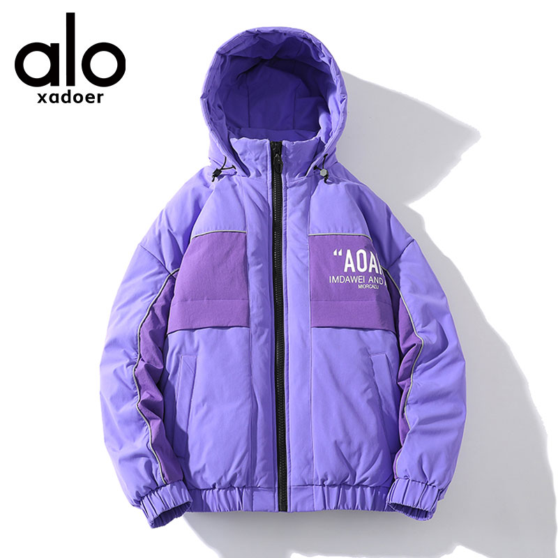 【奥特莱斯】羽绒服潮流百搭冬季新款撞色工装连帽保暖羽绒服宽松