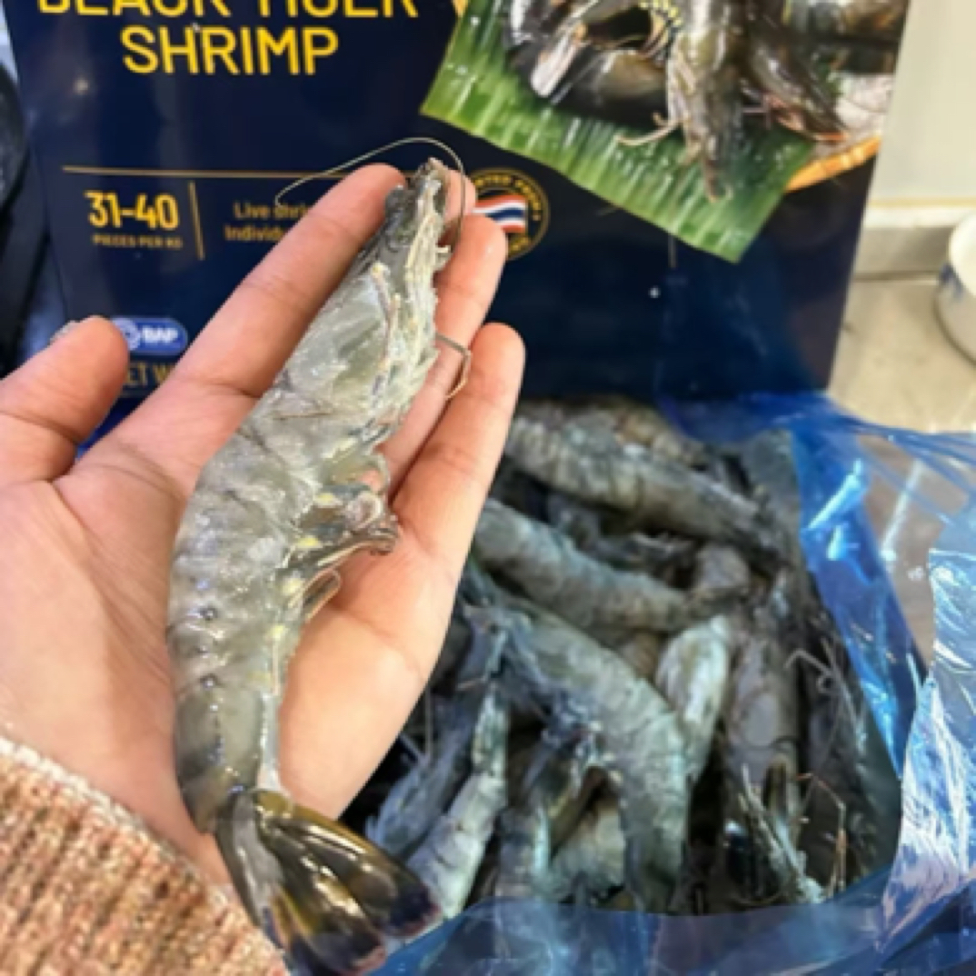 【BAP国际水产品认证 高品质】山姆 生冷冻黑虎虾31/40 2kg