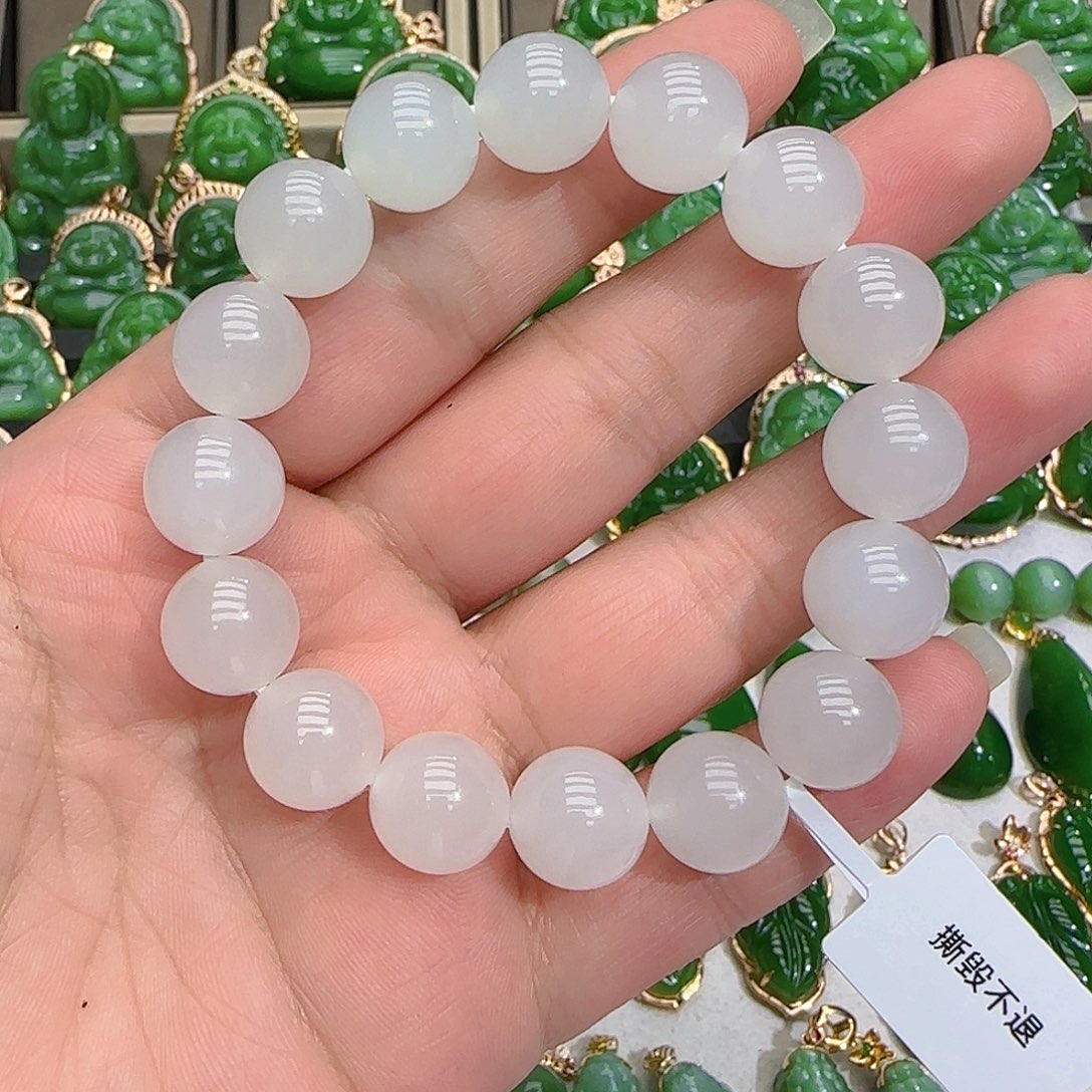 和田玉（白玉）手链未镶嵌