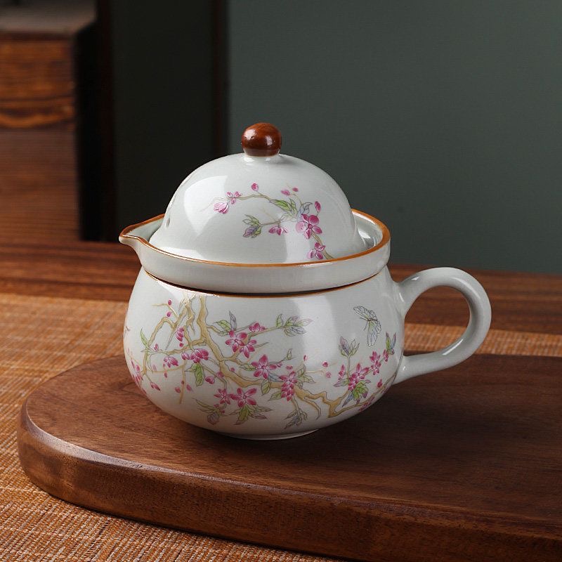 紫藤花茶咖杯旅行套国风外出茶壶茶杯快客杯户外一壶一杯G3052
