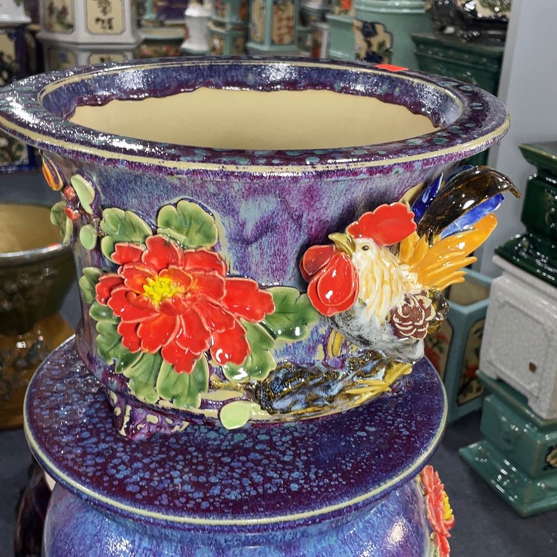 外口30高19正宗岭南石湾盆