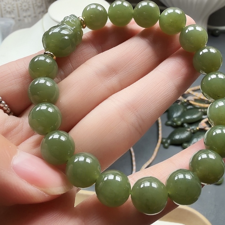 和田玉未镶嵌手链8