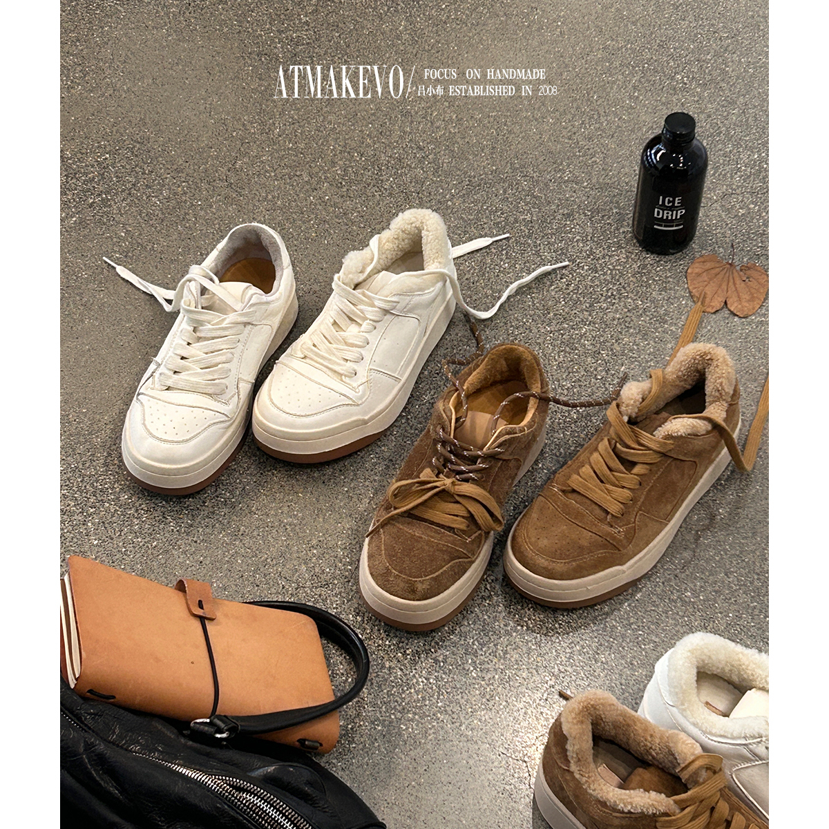 吕小布 | 小白鞋继承者 秋冬加绒版绒里羊毛加厚保暖御寒板鞋0722