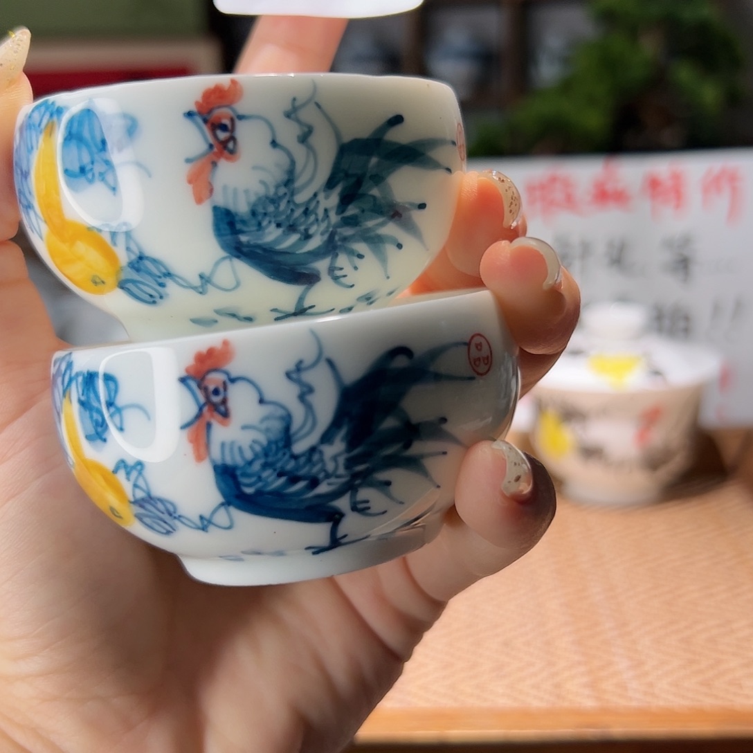 【闪购商品】瑕疵 手绘 2个杯 