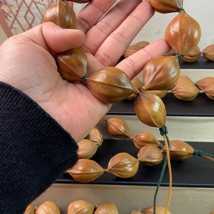 橄榄核手串/手链爷*橄榄26 4花精抛