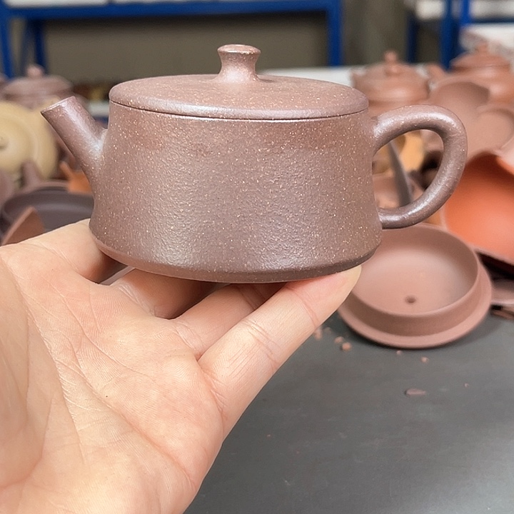 茶壶紫砂陈子平粗砂天青小云柱