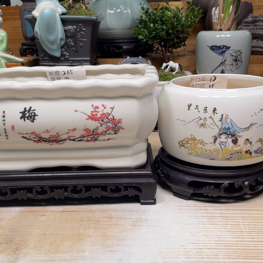 紫砂花盆陶瓷艺术花盆陶瓷