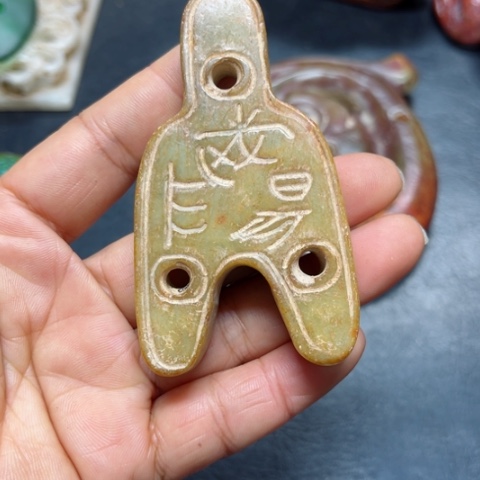 吊坠白玉菩提把件