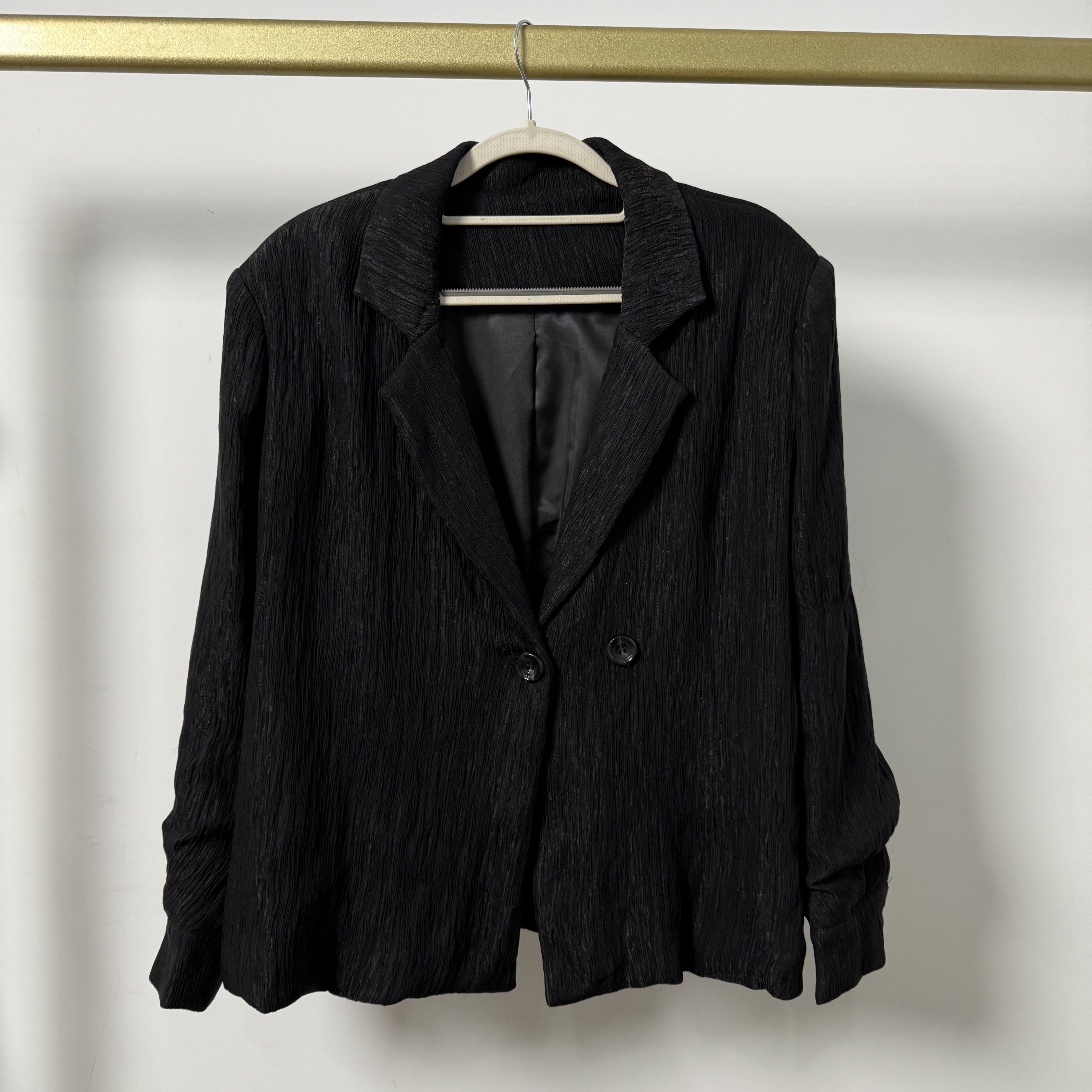 D2503 女士春秋新款肌理感宽松时尚西装