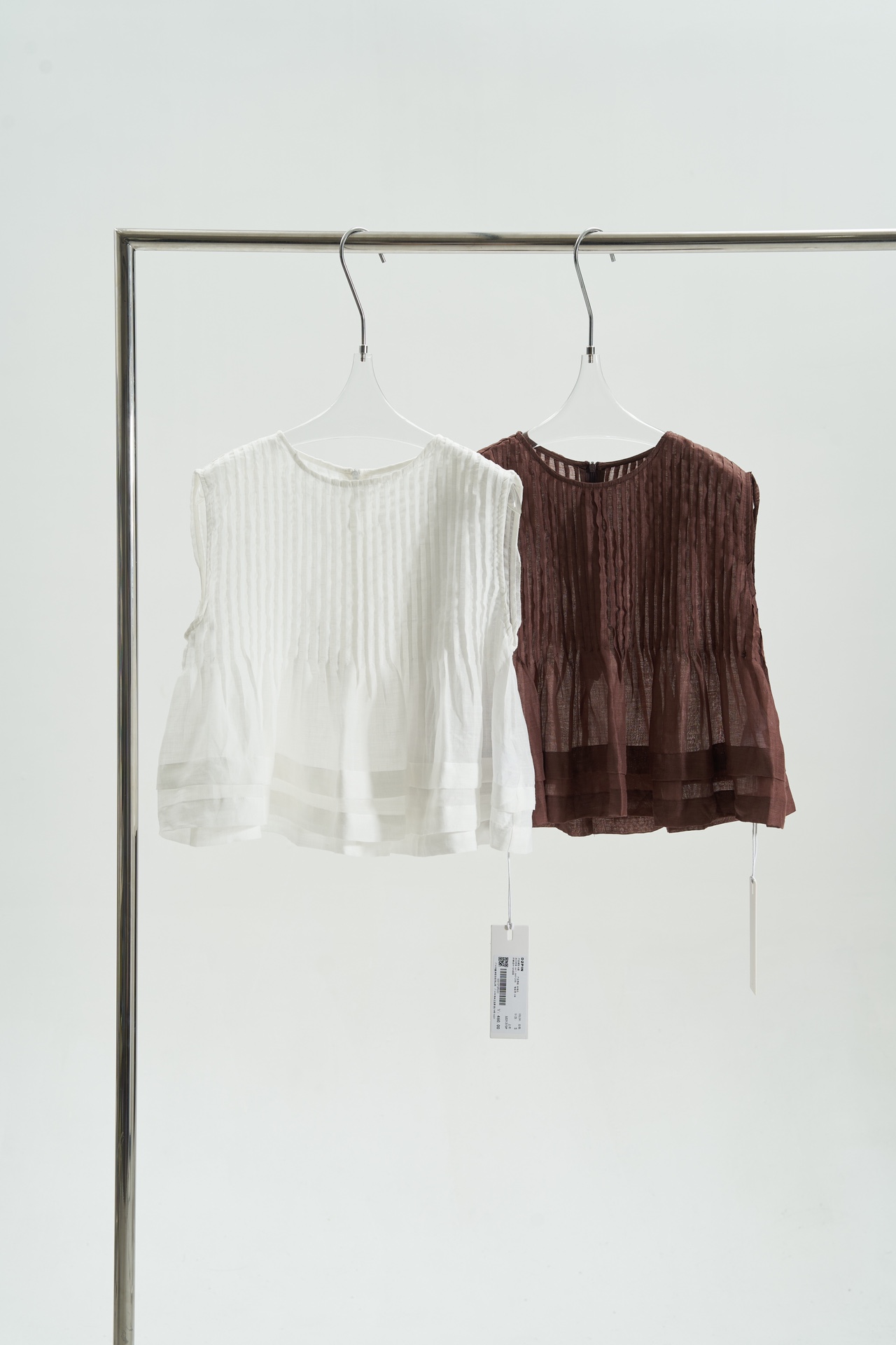 HTT小众设计感原创百搭纯色无袖衬衫上衣5221273