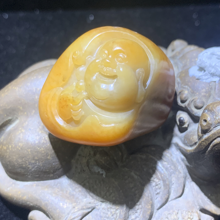 和田玉黄沁，老熟、全沁