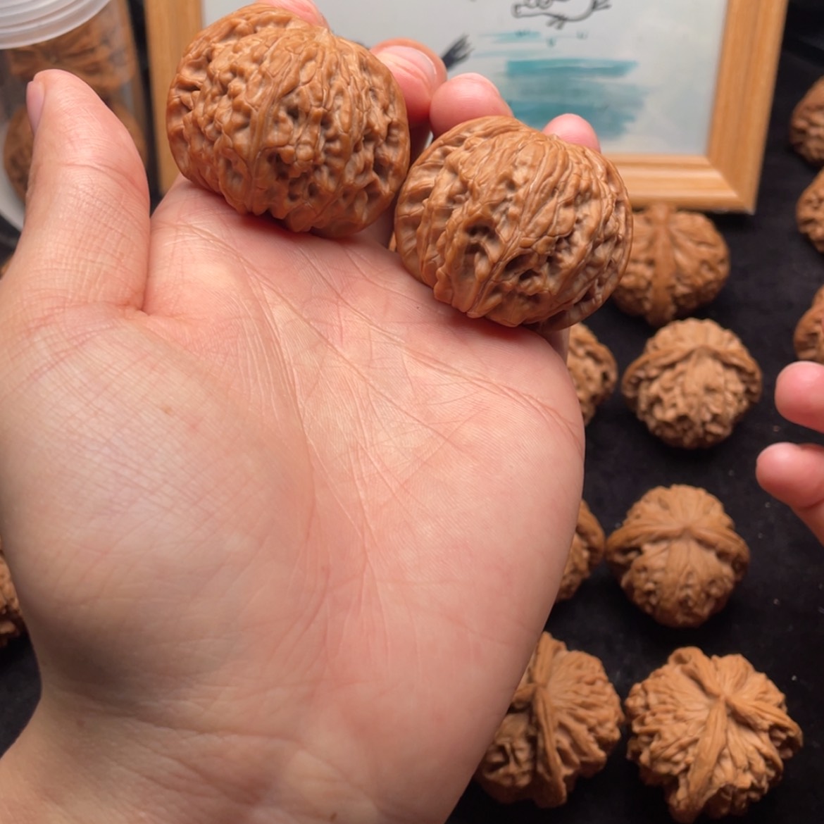 【闪购商品】文玩核桃把件41.5全品磨盘