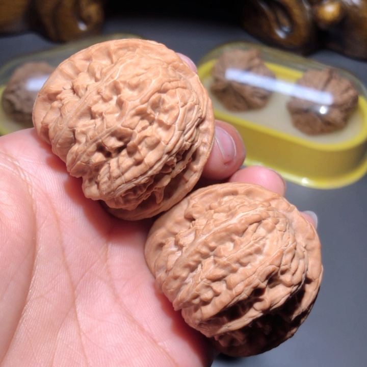 文玩核桃把件42.5白狮子