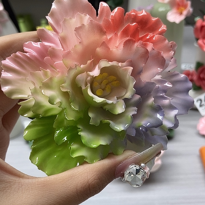 陶瓷纯手工捏花设计