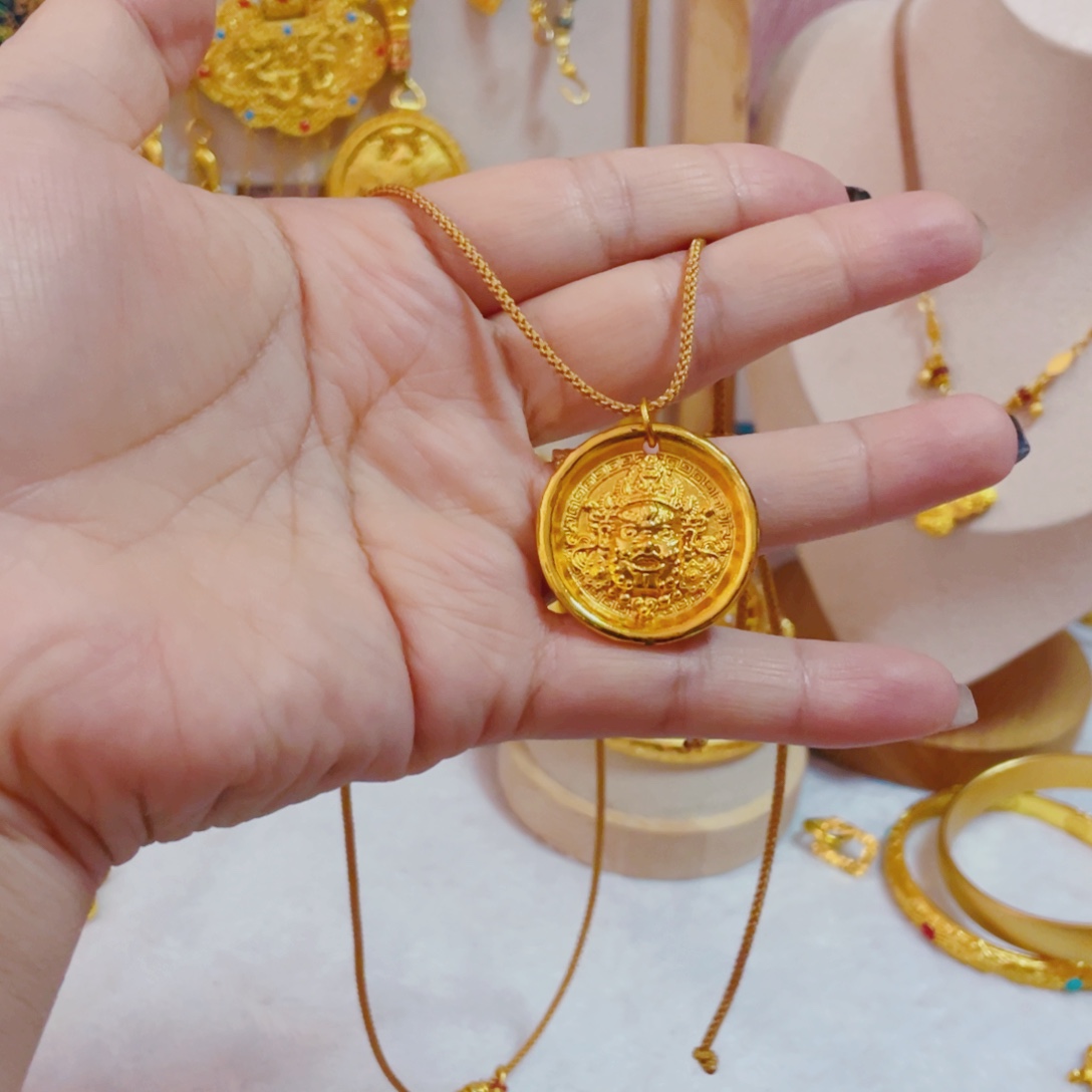 合金无合金无黄财财卍字单独吊坠看图
