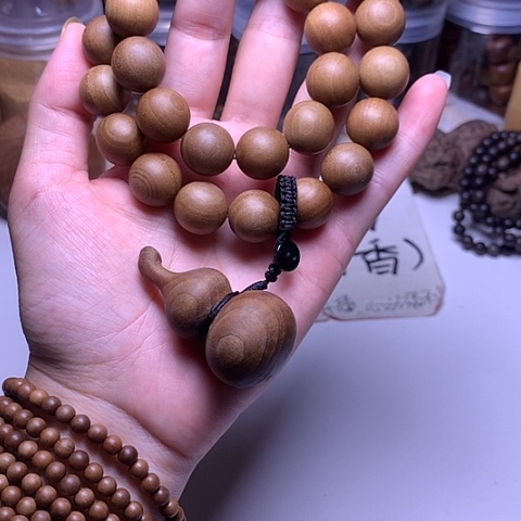 檀香木手串/手链老山檀香黑肉1.5/30手持加大葫芦