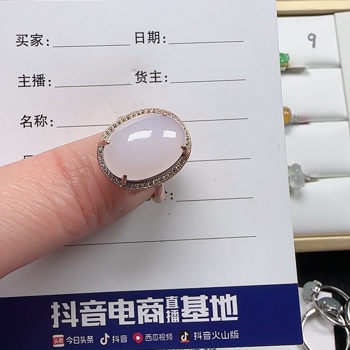 翡翠戒指银S925镶嵌缅甸a货翡翠戒指s925银镶