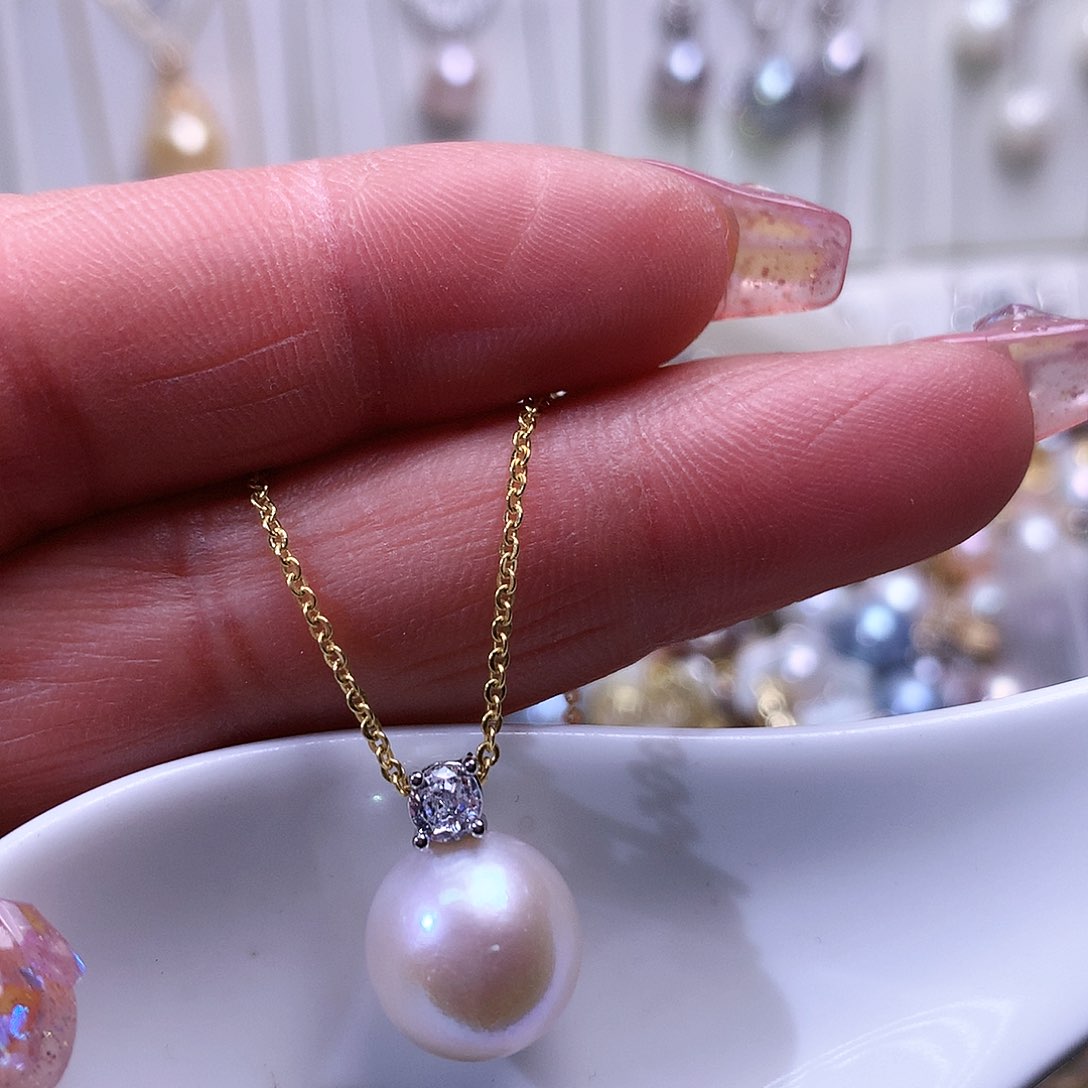 淡水珍珠吊坠(赠链)合金