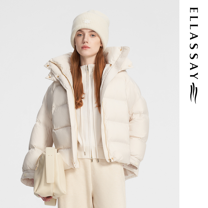 ELLASSAY歌力思冬季新款蓬松保暖通勤女EWW354L01100