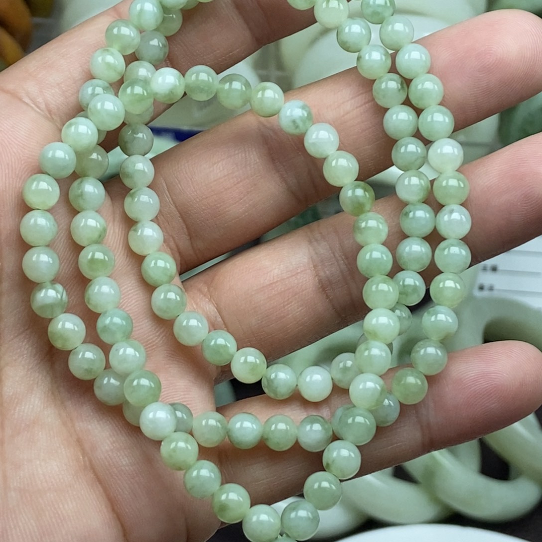 蛇纹石玉未镶嵌手链