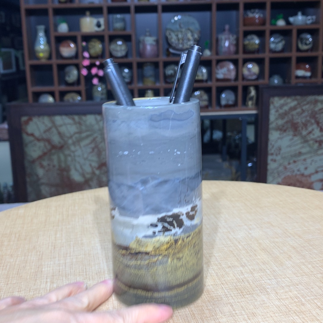 紫砂，广西国画石摆件，收藏观赏