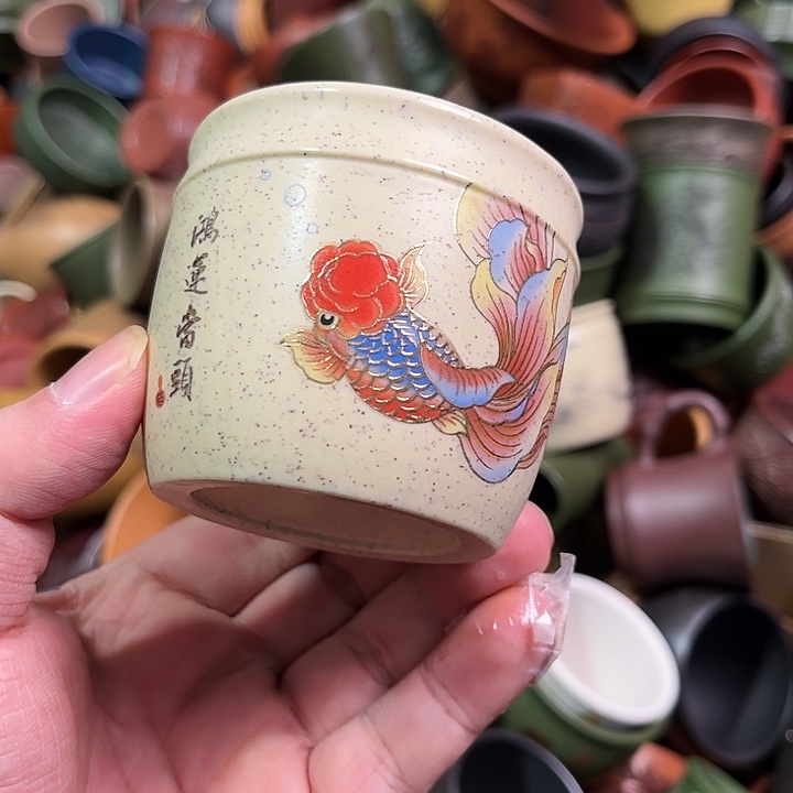 紫砂茶杯全手工紫砂主人杯