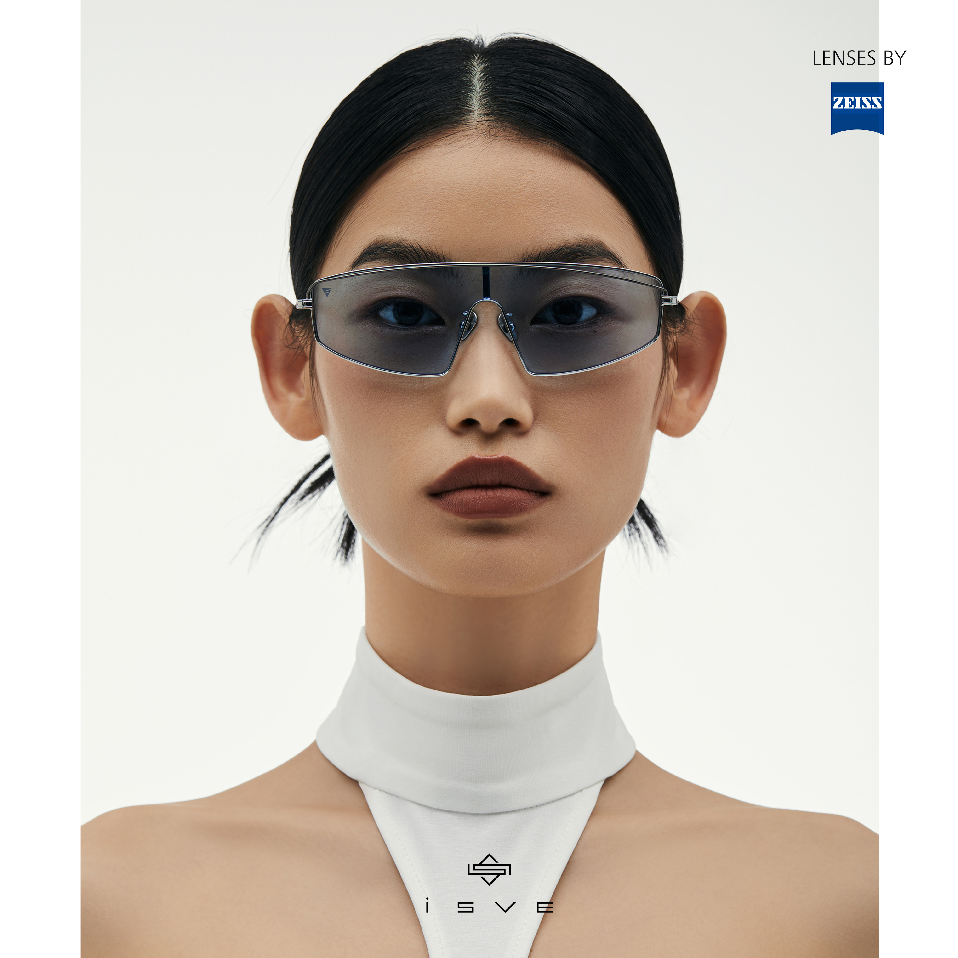 iSVE【达人专属】时尚钛架轻巧墨镜 个性金属框一片式太阳镜JS20508