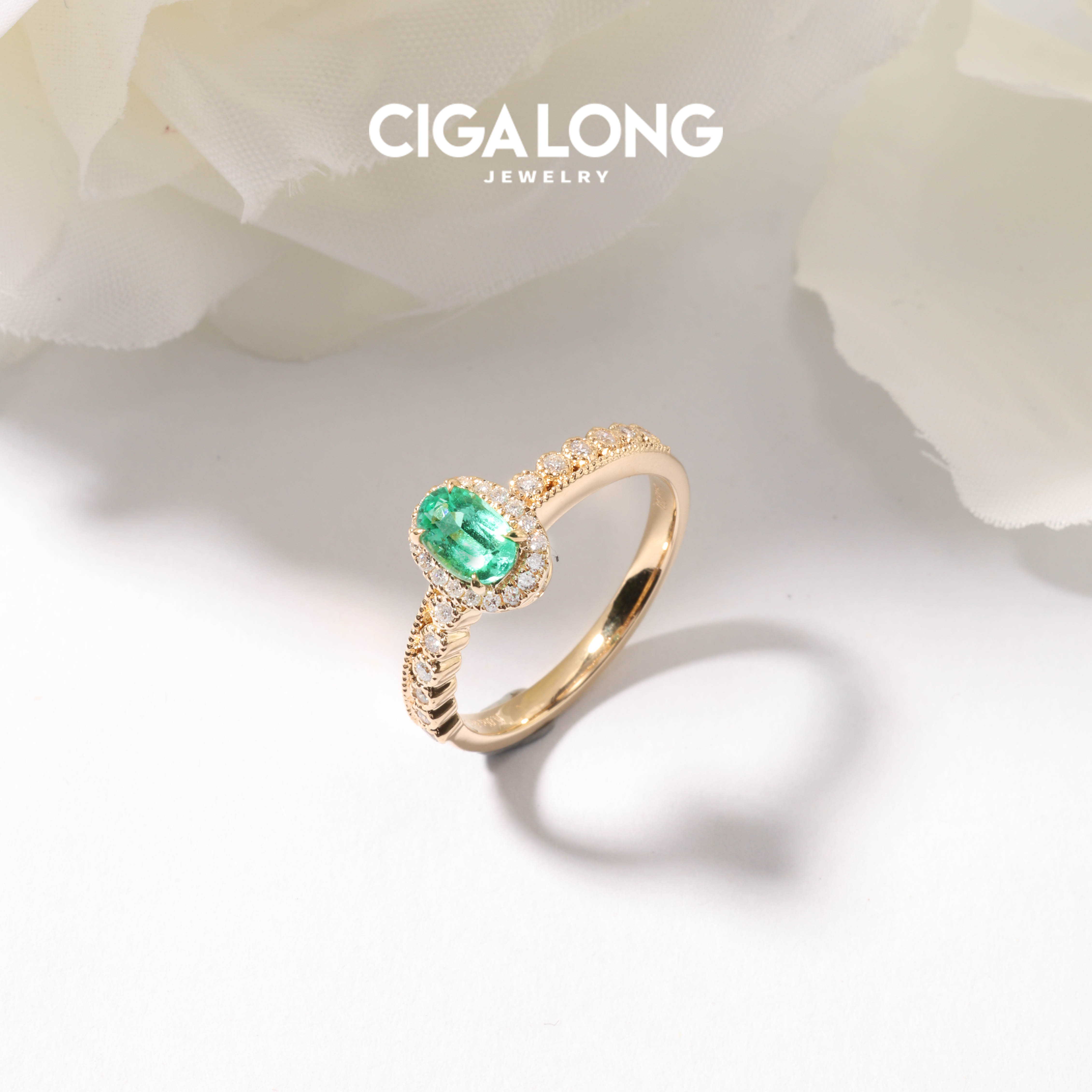 CIGALONG祖母绿戒指  2687