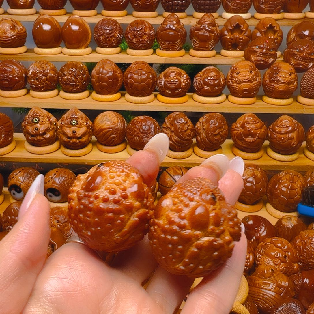 慵***懒橄榄核手串/手链金蟾一对