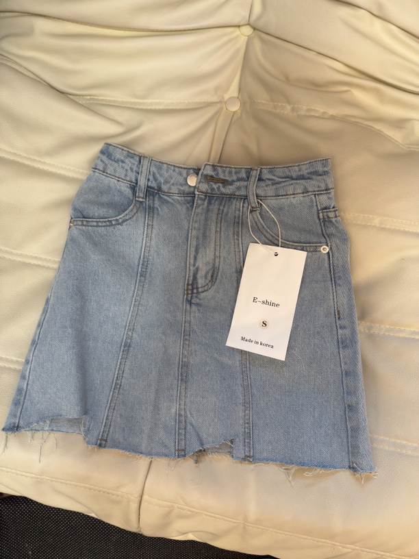 牛仔不规则短半裙