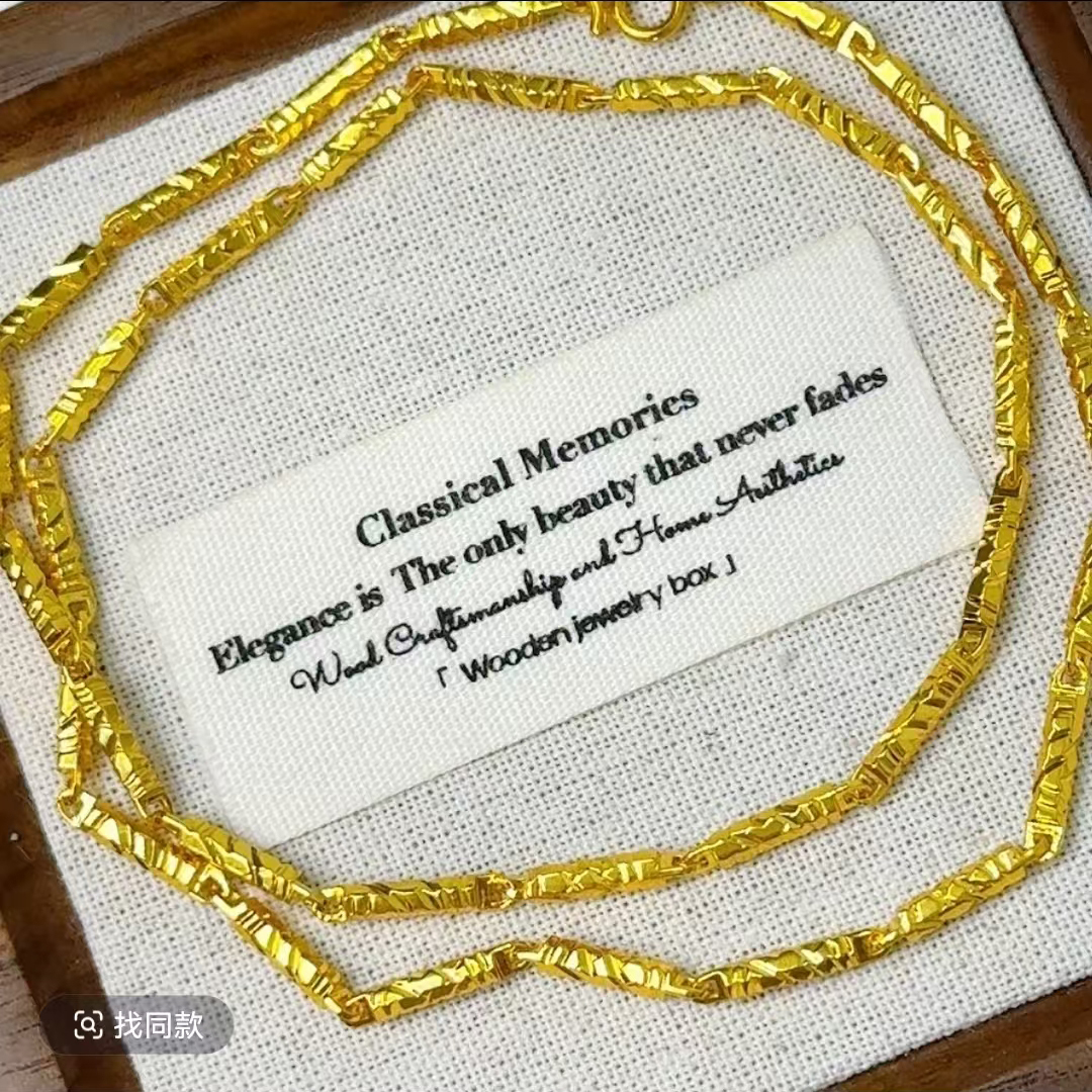 合金项链 【精美项链】精致时尚环环相扣链锁骨链百搭金色气质