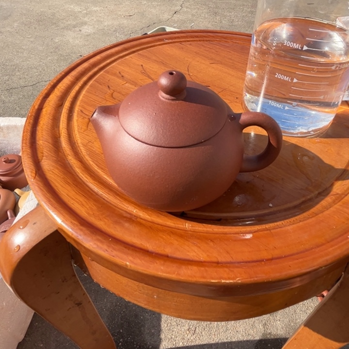 紫砂茶壶底槽青精工西施