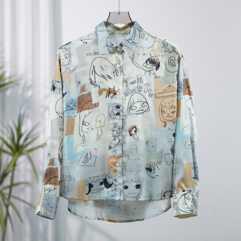 一路童行 谷系列  A311  女装 撤柜时尚百搭长袖衬衫213YCS301