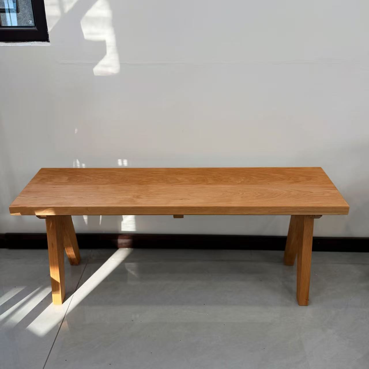 昌迪加尔全榫卯北美樱桃木长条凳